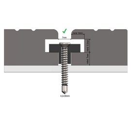 WPC Mounting Clips Glass Fibre Reinforced Pack of 100 for Screwing Flooring Including Screws