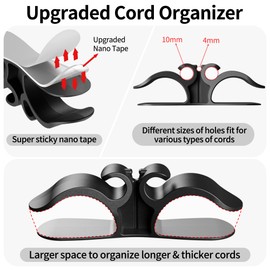 6PCS Upgraded Cord Organizer for Appliances, Kitchen Appliance Cord Organizer Stick On, Appliance Cord Wrappers, Cord Holder, Cord Winder for Air Fryer, Blender, Coffee Maker, Pressure Cooker, Toaster