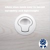 Slam Latch 2'' Flush Pull Latch White Plastic Handle for
