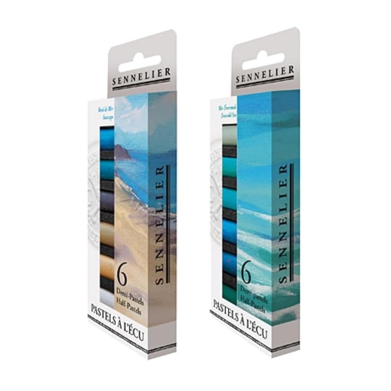 Sennelier Set of Dry Pastels, 12 Half Pastel Colours, Soft
