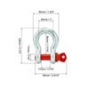 QWORK 3/8" Galvanized Screw Pin Anchor Shackles, 10 Pack D-Ring