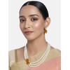 Aheli Pearl Mala Collar de oro con pendientes para mujeres