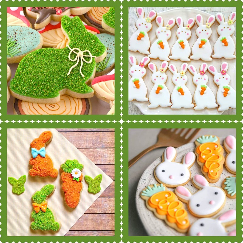 Easter Cookie Cutters Set - rabbit, Bunny, Carrot, Rabbit Face