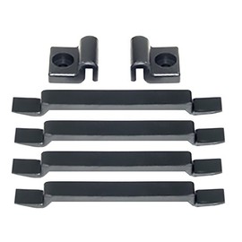 Land Cruiser FJ40, FJ45 Hood Pad Cushion Kit - Rubber - 4ea Front & 2ea Side