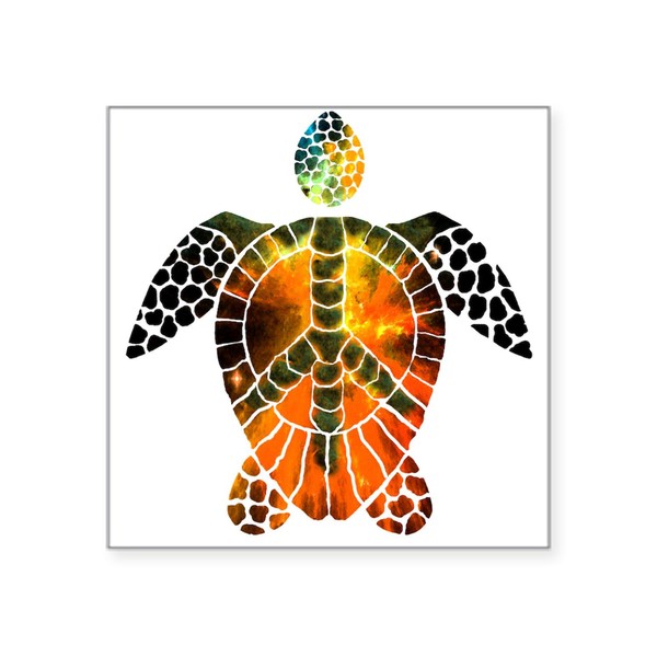 CafePress Sea Turtle 3 Square Sticker 3 X Square Bumper