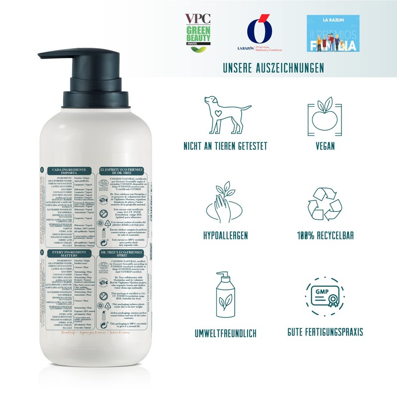 Dr. Tree BioDermo Protective Liquid Soap for Sensitive Skin, Vegan