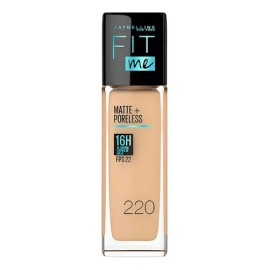 Base De Maquillaje Fit Me Matte + Poreless 30ml 220 Maybelline