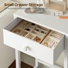 YATINEY Small Vanity Desk Without Mirror, Makeup Vanity Table for