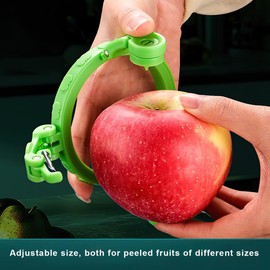 Upgraded Handheld Apple Peeler, Fruit Peeler Kitchen Gadgets For Pear Potato, Handheld Rotation Foldable Manual Peeler For Peaches, Vegetables, Green