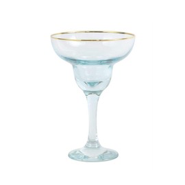 Vietri viva Rainbow Turquoise Margarita Glass