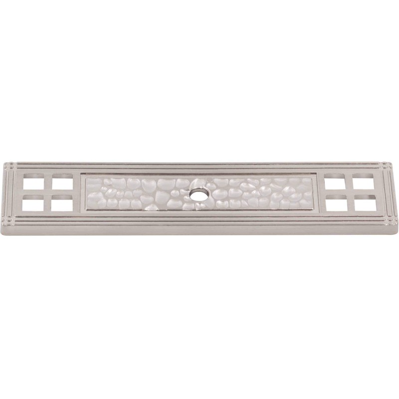Arts & Crafts Cabinet Knob Backplate, Satin Nickel by Stone