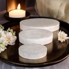 Selenite Round Disc Crystal Charging Plate for Healing Meditation Spiritual