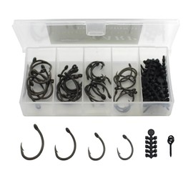 Carp Fishing Accessories Tackle Box Kit Fishing Hooks Stops Bait Carp Hook Stop Beads Fishing Hook Stopper Bait Screw