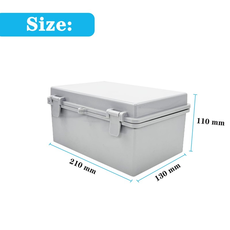ADYAWEN Junction Box, Waterproof Plastic Enclosure for Electrical Project, Hinged