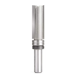 Amana Tool 45366 Carbide Tipped Flush Trim Plunge Template 3/4 D x 2 CH x 1/2 Inch SHK w/ Upper Ball Bearing 2 Flute Router Bit