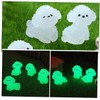 KOMBIUDA 12pcs Tiny Luminous Dogs White Dog Figures Dog Resin