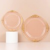 Balsa Circle 10 Transparent Blush Round 10" Disposable Plastic Salad
