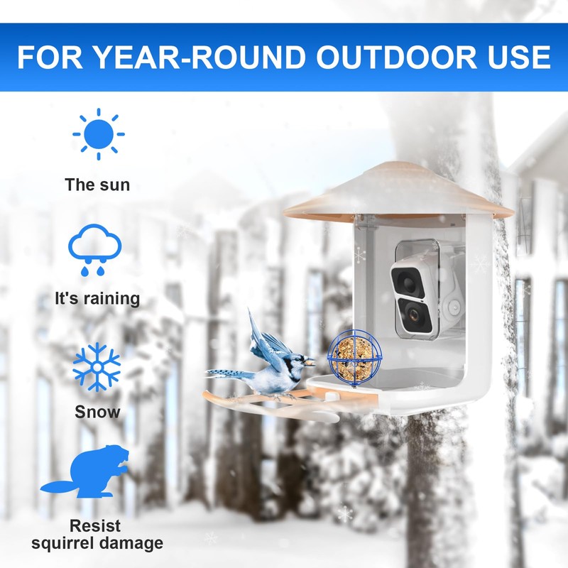 popolov Metal Suet Ball Holder Compatible with Bird Buddy Smart