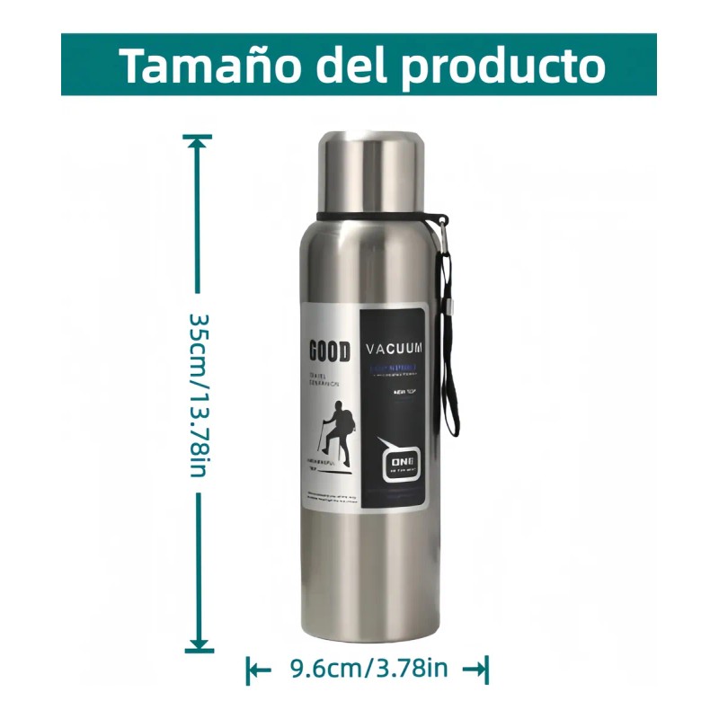 Termos De Acero Inoxidable Camping Para Café Y Agua 1500ml