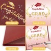 tauywolci Red Gold Graduation Guest Book, Red Graduation Party Decorations