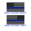 Real Sticky Pair Blue Line American USA Flag Sticker Police