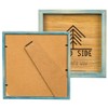 Blue Wooden Picture Frame 12x12 - Natural Rustic Solid Wood