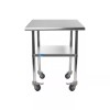 18" X 18" Stainless Steel Table With Wheels | NSF