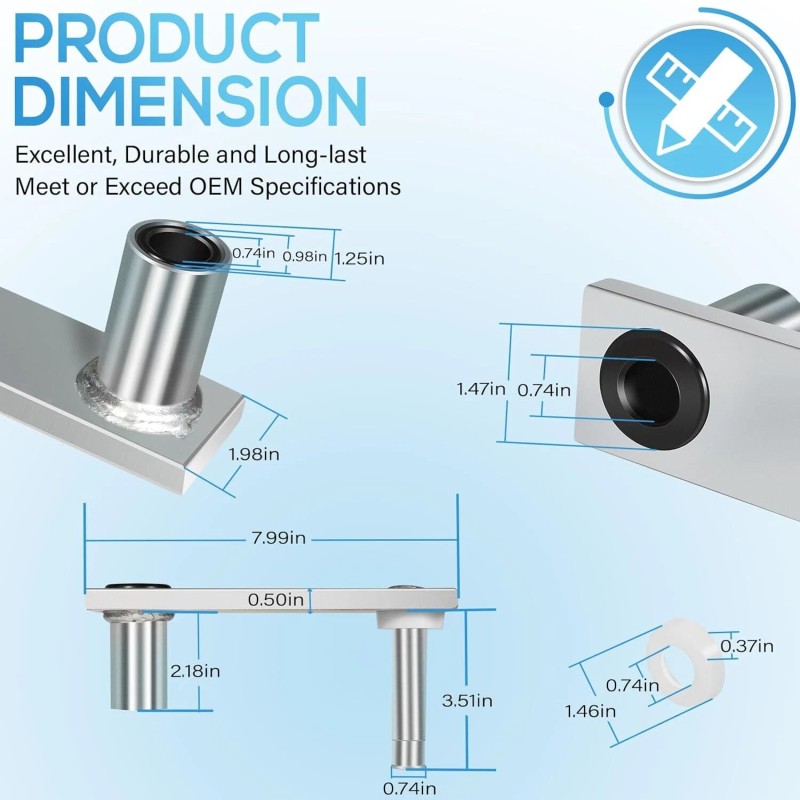 CH-Auto Marine 7062-3 Swivel Offset Seat Mount Steel 6" Offset