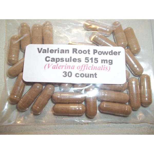 Valerian Root Powder Capsules (Valeriana officinalis) 515 mg - 30 Count