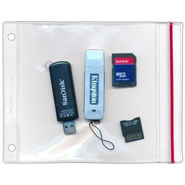 StoreSMART - Flash Drive Zipper Binder Case - 10 Pack - R1982FLASH10