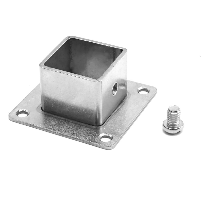 Aynaxcol 4Pcs Square Post Bases Flange Anchor Bases Stainless Steel