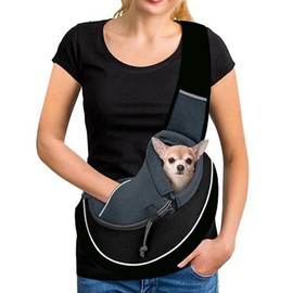 Dog Carrier Bag Portable Shoulder Bag for Dogs and Cats Adjustable Travel Bag for Small Animals Breathable Mesh Bum Bag Puppy Comfortable with Bag for Dogs