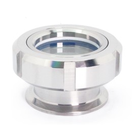 QMINOX SS304 Tri Clamp Sight Glass 2" Union Type with Blue Silicon Gasket,Clamp Stailess Steel Tank View Glass