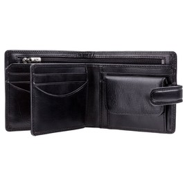 Visconti Mens Leather Wallet For Cards, Notes With RFID Fraud Protection - TSC42 (Black)
