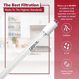 Express Water Ultraviolet Bulb UV Light – 10” UV-C Bulb – for Under Sink and Reverse Osmosis UV Water Filtration Systems – 1 GPM