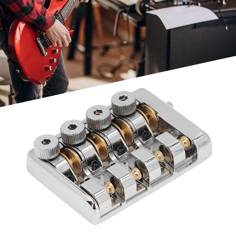 4 String Headless Electric Bass Bridge Zinc Alloy Brass Bridge