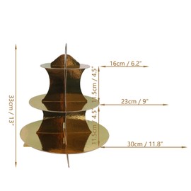 4 Pack Round Cardboard Cupcake Stand 3-Tier Cupcake Holder Dessert Tower for 24 Cupcakes Suitable for Birthday, Wedding, Festival Party and Baby Shower. (Multi-Colors)