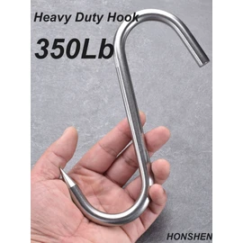 12mm Heavy Duty Meat Hooks,8 inch S-Hooks Stainless Steel Meat Processing Butcher Hooks, Pack of 4