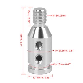 X AUTOHAUX M12 x 1.25 Car Gear Shift Knob Adapter for Non Threaded Shifter