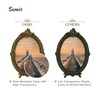 Sunlit Vintage Picture Frame 5x7 Inch, Oval Antique Photo Frames