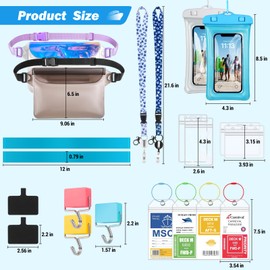 Cruise Ship Essentials 2025 - Complete Cruise Must-Haves Kit with Waterproof Fanny Packs(His & Hers), Adjustable Lanyards, Magnetic Hooks, Luggage Tags, Waterproof Phone Cases & Towel Bands, MIX-His