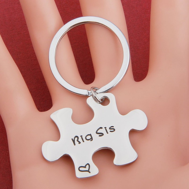 bobauna Big Sis Mom Lil Sis Puzzle Keychain Set Of