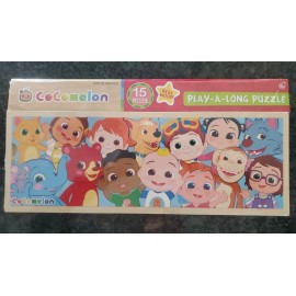 COCOMELON WOOD PUZZLE 15pc WOODEN CHARACTERS Play Along Toddler Learning NEW