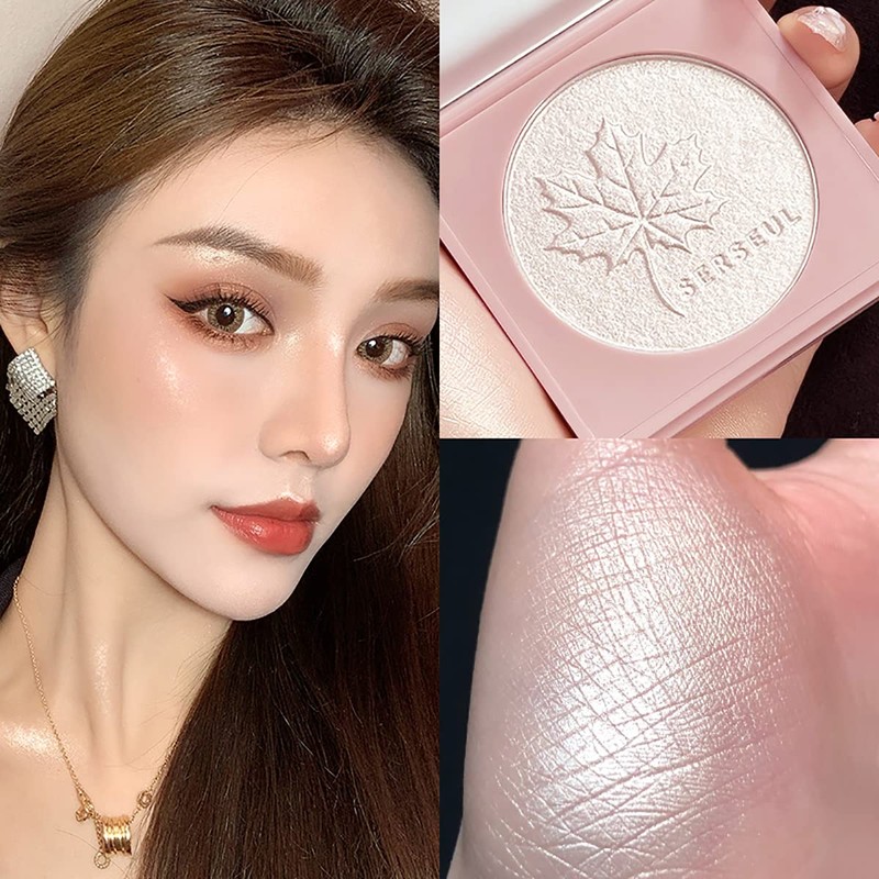 Serseul Highlighter Makeup Palette Highlighter Powder Glossy Glitter Highlight Makeup