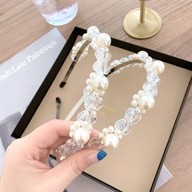 Mikael Headband MK-0005 Pearl White Petals