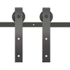 Barn Door Hardware with Joint Root Standard Black (78 in.)