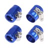 X AUTOHAUX 4pcs AN6 Hex Blue Car Hose Finisher Clamp