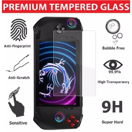 momostore Storage Bag for MSI Claw A1M Handheld Portable Travel Carrying Case Accessories - 2 Glass Screen Protector Only