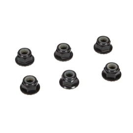 TEAM LOSI RACING 4mm Aluminum Serrated Lock Nuts Black 6 TLR336000 Electric Car/Truck Option Parts