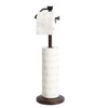 ZCCZ Toilet Paper Holder Stand, Freestanding Tissue Roll Dispenser with